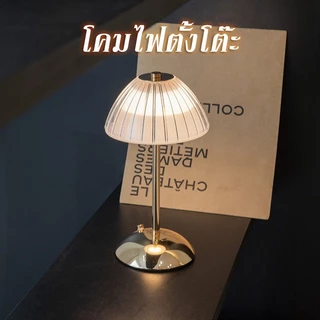 COD โคมไฟตั้งโต๊ะ ไฟกลางคืน คริสตัล LED ปรับแสง 3 สี ชาร์จ Type-C สไตล์ญี่ปุ่น สำหรับตกแต่งห้องนอน