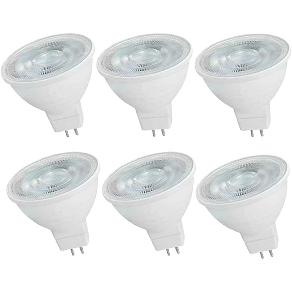 Ogel ชุด 6 ชิ้น MR16 ไฟ LED 6W 600 Lumens MR16 Equal Effect 60W หลอดฮาโลเจนเปลี่ยน Cool White Light 