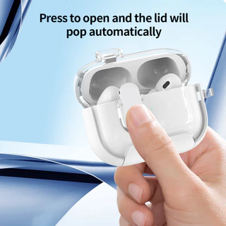 กรณีป้องกันคลิปล็อคอย่างปลอดภัย For Airpod 4 พร้อมขาตั้งโทรศัพท์ For Air Pods Pro 2 เคสป้องกันหูฟัง การชาร์จแบบไร้สาย