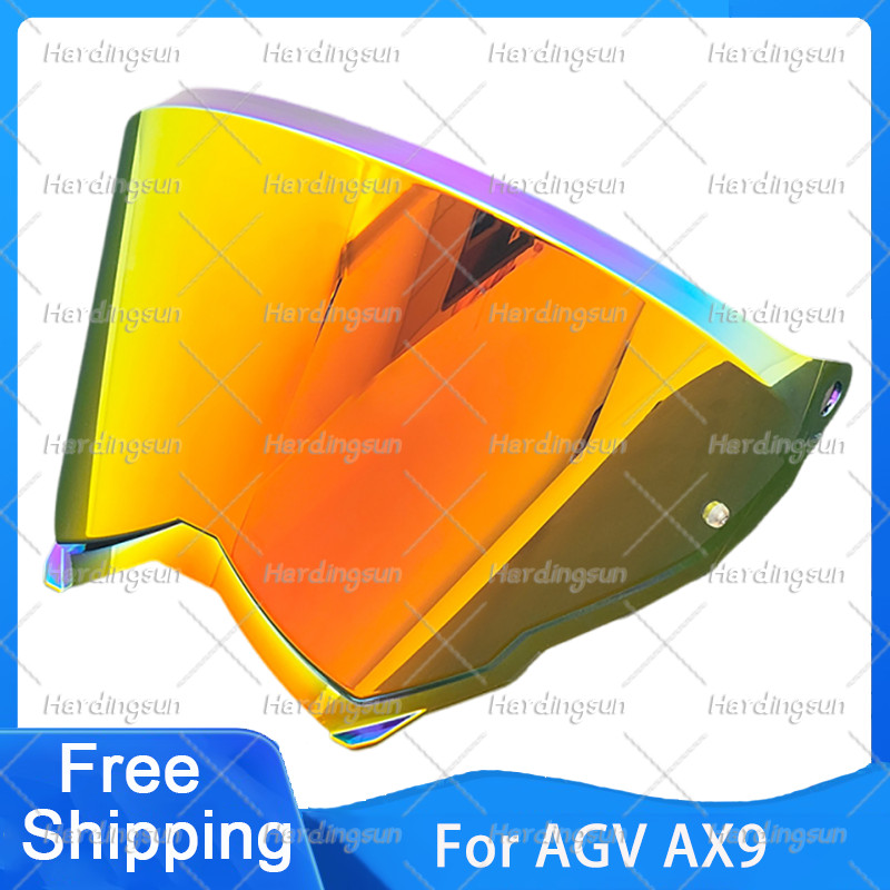 AX9 หมวกกันน็อครถจักรยานยนต์ Visor เลนส์สําหรับ AGV AX9 เปลี่ยน Anti-UV Anti-Scratch กันฝุ่น Wind Sh