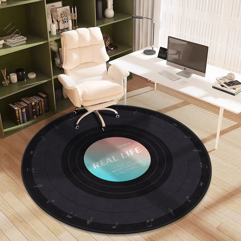 รอบพรมปูพื้นเก้าอี้บันทึกพรมปูพื้นพรมโต๊ะเก้าอี้หมุนทนต่อการสึกหรอง่าย-การดูแล พรมห้องนั่งเล่นโต๊ะกาแฟเสื่อทนสิ่งสกปรกเสื่อชั้น