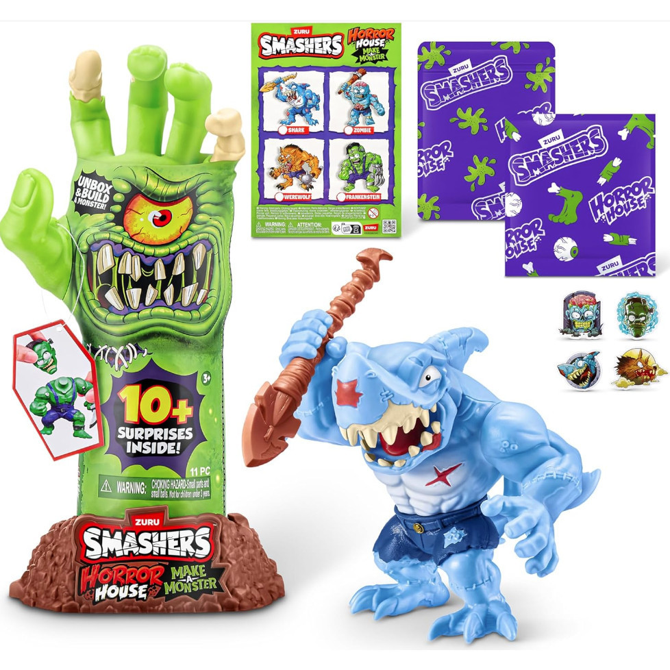 Limited Edition ZURU Smashers Horror House Dissect Toy Smash Egg to Find Zombie Frankenstein Shark W