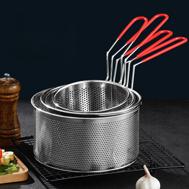 Hot Filter Pasta Spoon Frying Basket Oil Residue  Colander Vegetable French Potato Chips Onion Rings