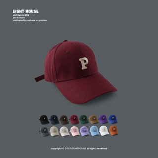 หมวกเบสบอลฮาร์ดท็อป พีโลโก้ตัวอักษรสไตล์เกาหลี สำหรับทั้งผู้…