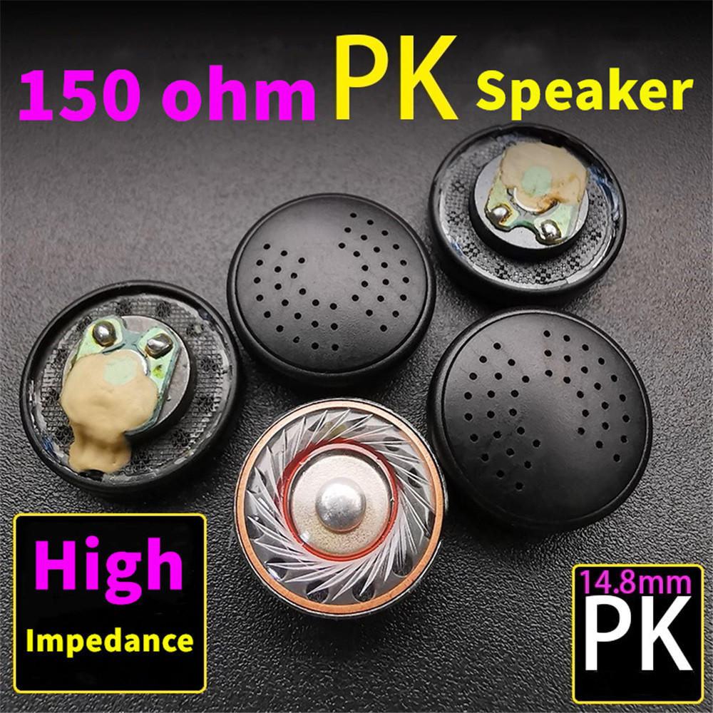 1 คู่ 14.8 มม.กาวสีเหลือง PK1 ลําโพงหน่วย 150 โอห์มความต้านทานสูงหูฟังหัวแบนหน่วย Vocal