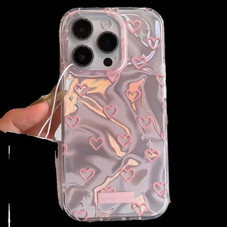 เจ๋งรักขนมสีคู่การ์ตูนดูเดิล เข้ากันได้กับ IPhone 16 13 15 11 14 12 Pro Max 6 8 6s 7 15 14 Plus XR XS X Max เคสสำหรับ