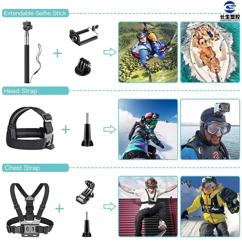 ชุดอุปกรณ์เสริมกล้องโกโปร 48 ใน 1 สำหรับ Hero 10 9 8 7 6 thumbnail 4