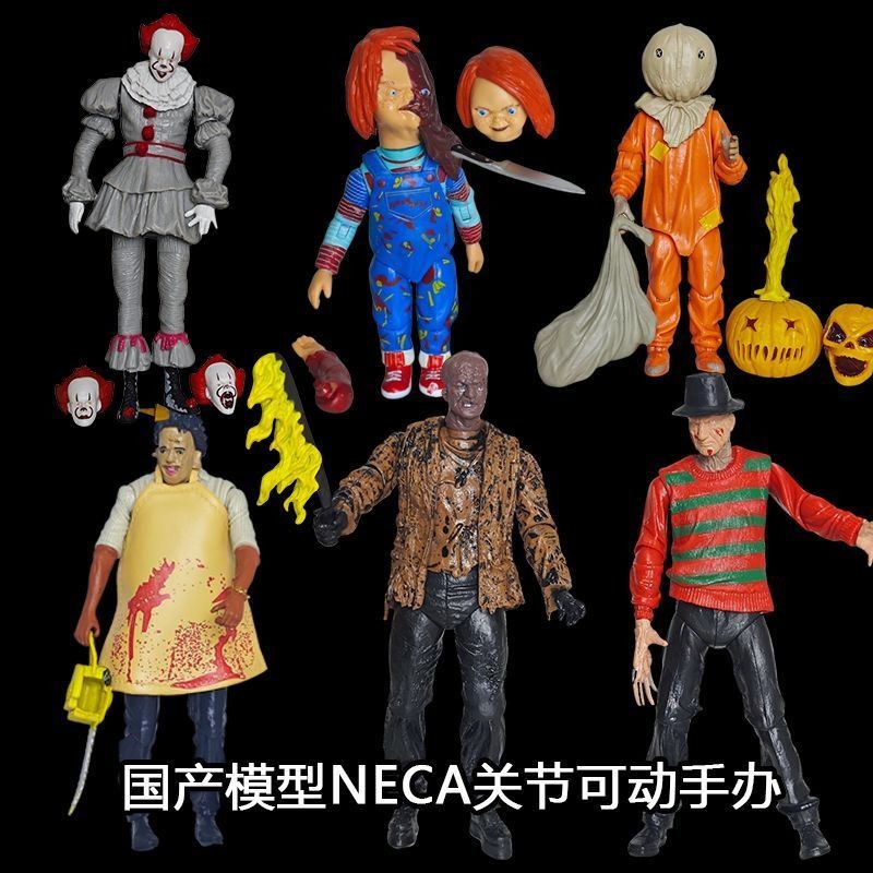 Jason Resurrection Pumpkin Jason Figure Movable Joker vs Freddy Ghost Doll