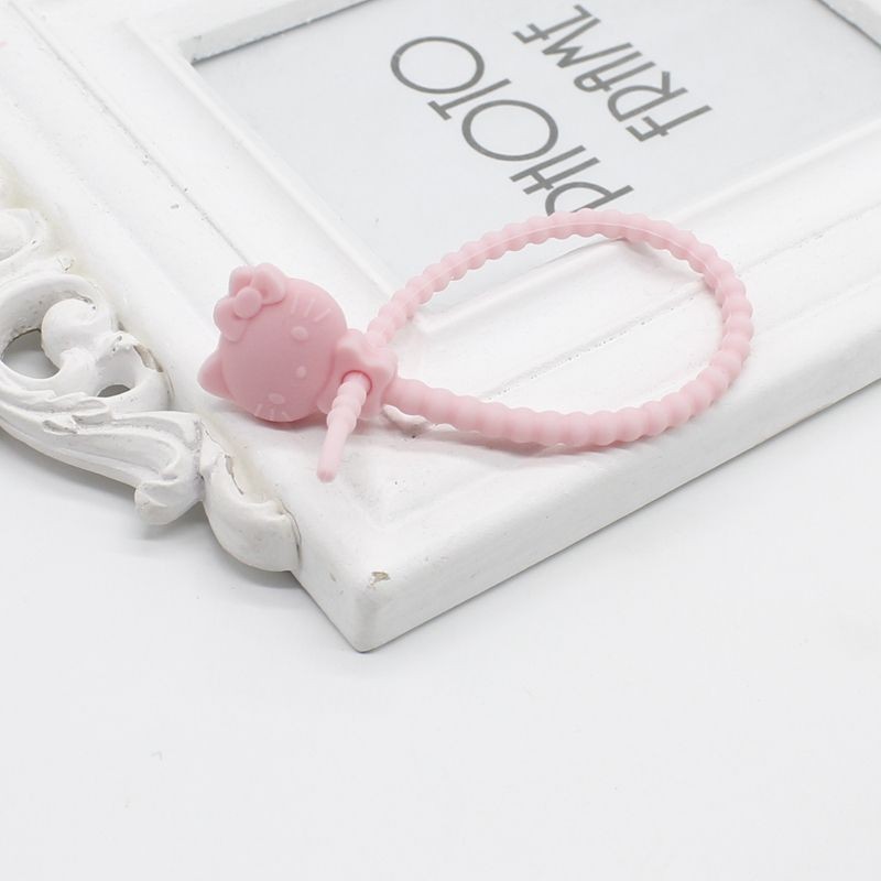 215 มม. ซิลิโคนสี kt สายรัดแมวปรับได้ สายรัดล็อคด้วยตนเอง DIY พวงกุญแจ เครื่องประดับ จี้ วัสดุ