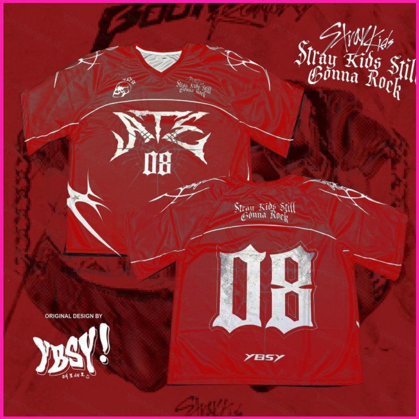 PS2 Stray Kids ATE jersey Bang Chan Seo Chang-Bin Lee Min-Ho streetwear คอสเพลย์ผ้าเสื้อยืดแขนสั้น S