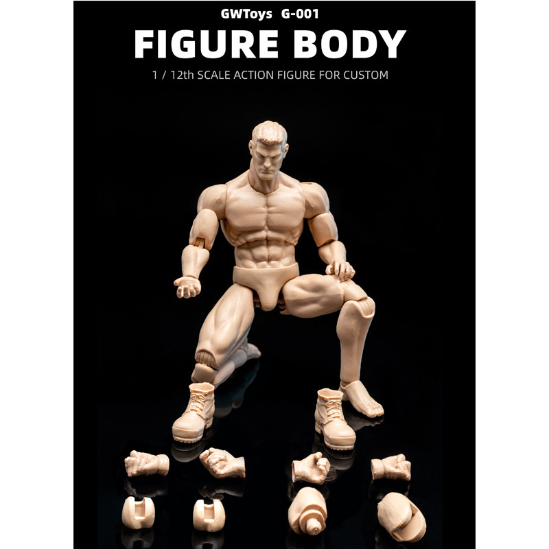 โมเดลโพลาร์เล่น GWToys 3/40 20 cm Soldier Body Painting Muscle Body Model G001