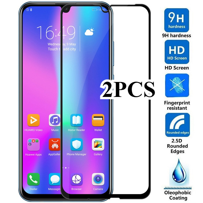 2PCS กระจกนิรภัยเต็มรูปแบบขอบสีดําฟิล์มสําหรับ Vivo V2139 V2135 V2134 V2133A V2129 V2127 V2124 V21A 