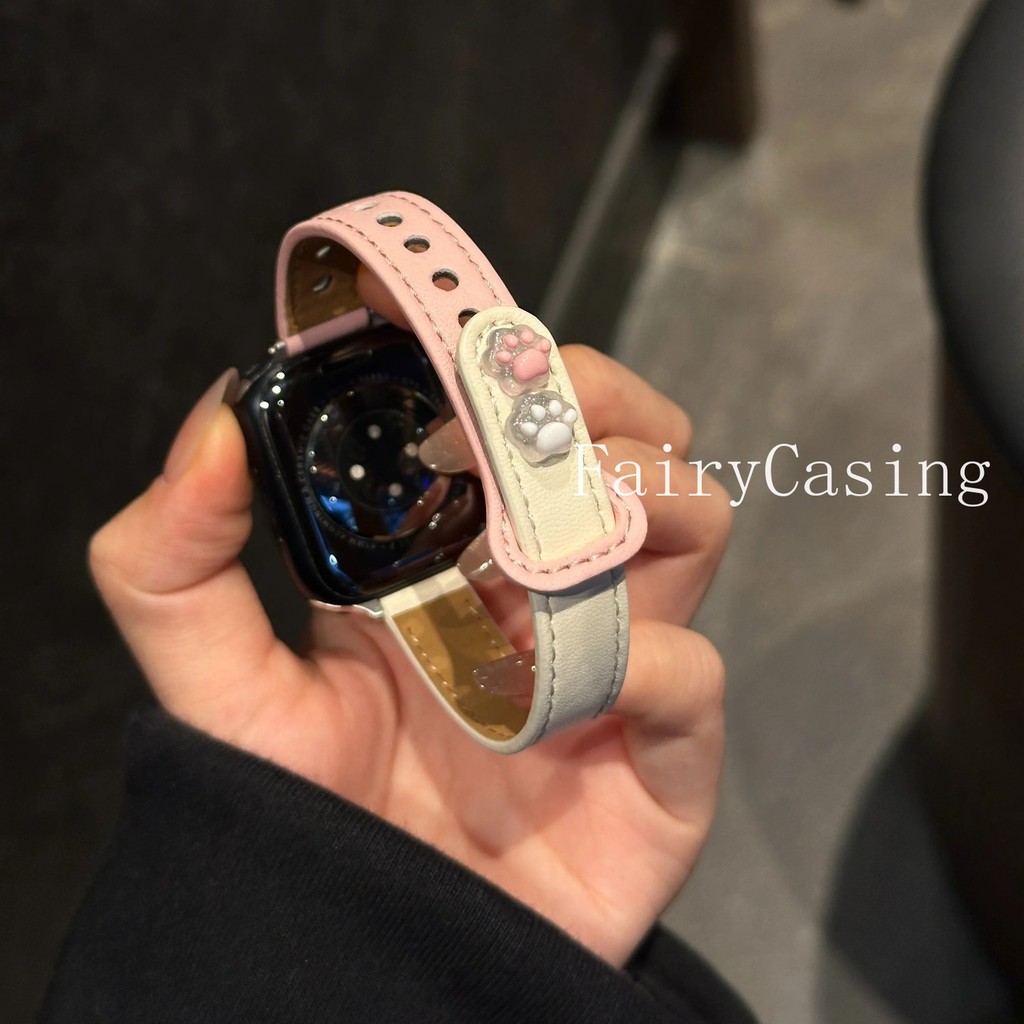 Cats Paw Slim สายหนังสําหรับนาฬิกา Huawei Fit 3 2 Fit 4 11 Pro 10 9 8 Band สร้อยข้อมือ Huawei Fit 4Pro อุปกรณ์เสริม