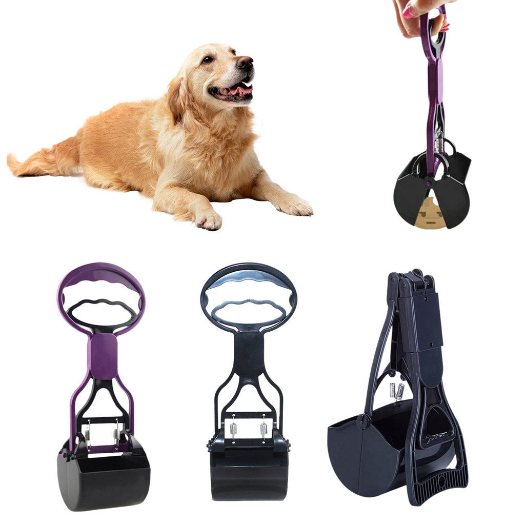 1PCS สุนัข Pooper ยาว Jaw Excrement Collector ทําความสะอาดเครื่องมือกลางแจ้งพับสัตว์ Feces ทําความสะ