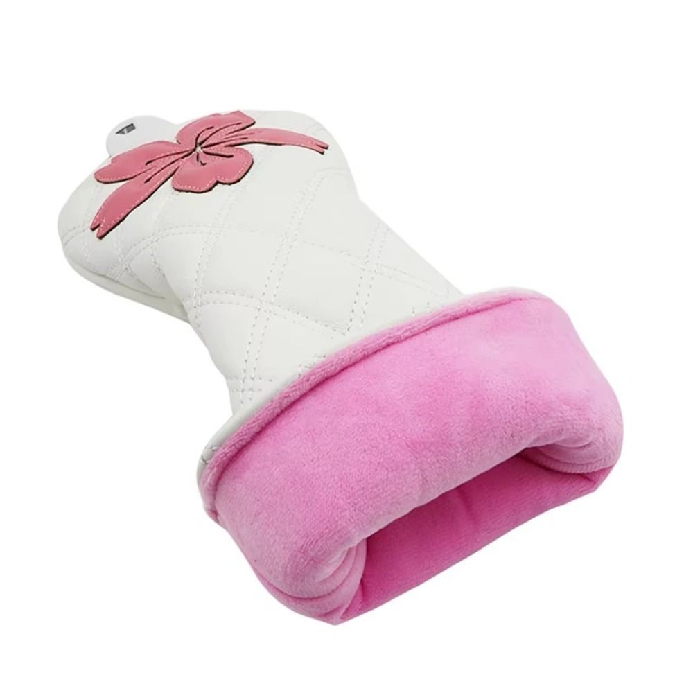 SOLARFLUX Golf Club Protector, นุ่มและทนทานกันน้ํา Golf Head Cover, หญิงสาว PU หนังดอกไม้สีชมพู Sakura รูปแบบไม้ Headcover Driver Fairway ราคา ถูกที่สุด ดีลบีเคเค แกลเลอรีภาพที่ 5