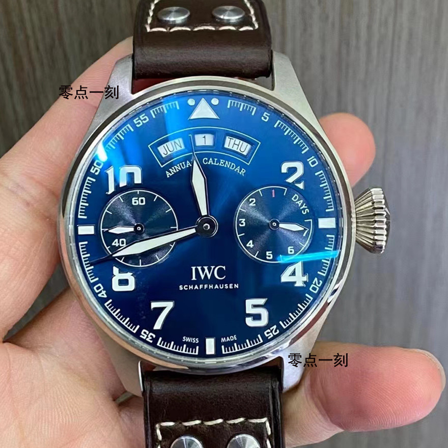 IWC Mens Watch 18k Platinum Pilot Automatic Mechanical Watch 46mm