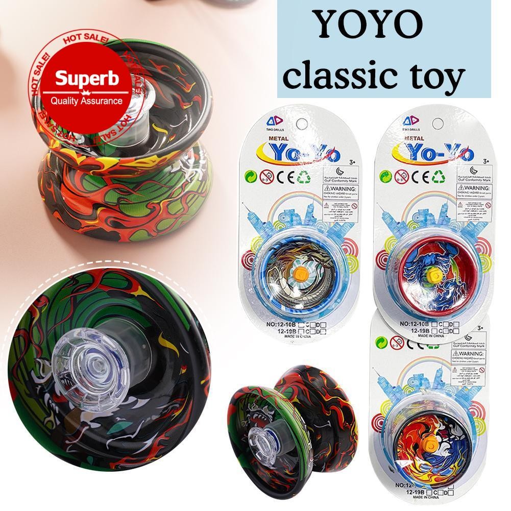 กราฟฟิตีสไตล์ Magic Yoyo ความเร็วอลูมิเนียมของเล่นคลาสสิกมืออาชีพโลหะ Yo-yo T4o8