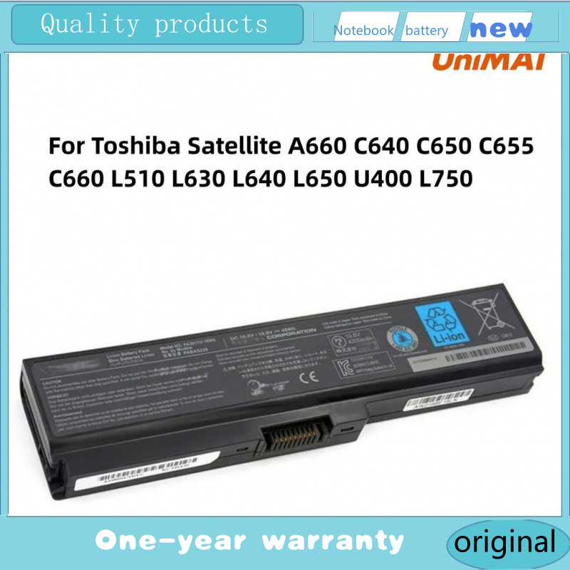 PA3817U-1BRS -1BAS 4400MAh แบตเตอรี่แล็ปท็อปสำหรับ Toshiba Satellite A660 C640 PA3818U C660 L510 L63