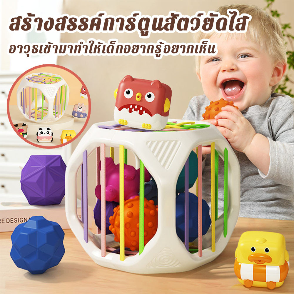 บล็อคตัวต่อหยอด ของเล่นเสริมพัฒนาการเด็ก บล็อกตัวต่อสีรุ้ง ของเล่นมอนเตสซอรี่ 6In1 ของเล่นเด็ก ราคา ถูกที่สุด ดีลบีเคเค แกลเลอรีภาพที่ 3