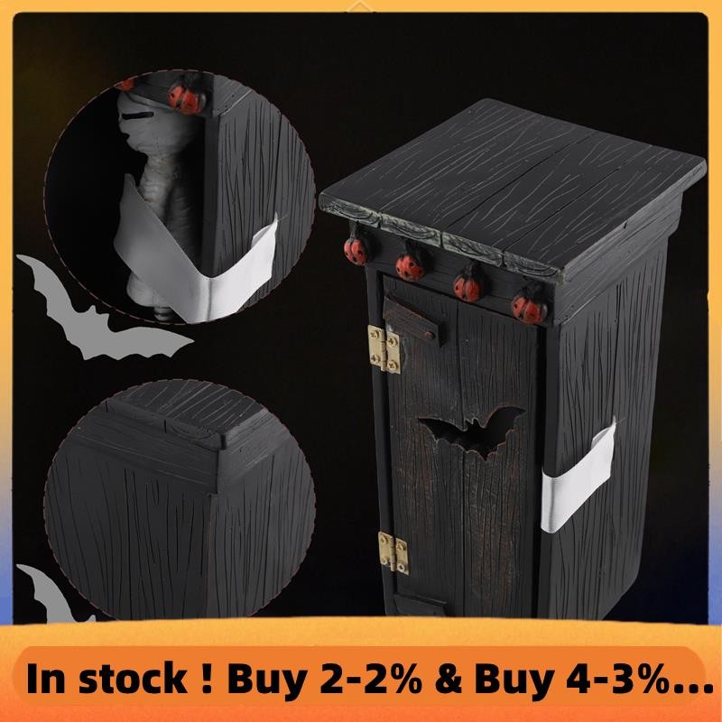 Outhouse Mummy Animated Decor, Animated Talking Stunting Mummy Outhouse, Mummy Toilet ภายนอกฮาโลวีน