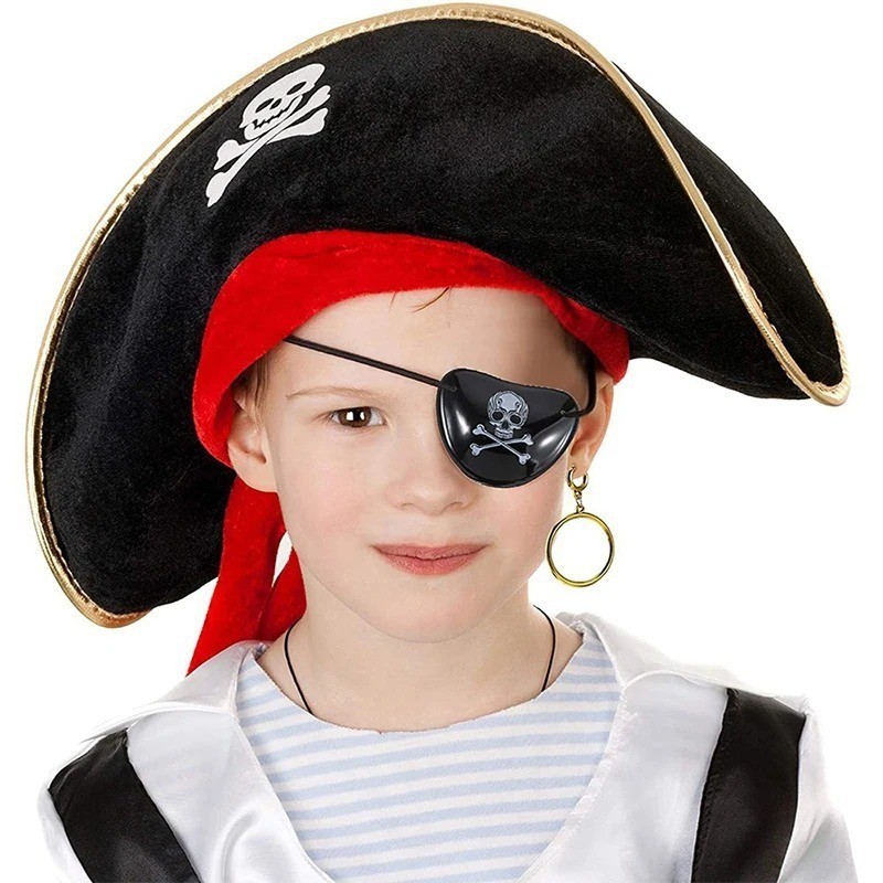 หมวกโจรสลัด Pirates of the Caribbean กัปตัน แจ็ก สแปร์โรว์ Pirate Hat Wig 🚚 ด่วนมีส่งGrabค่า