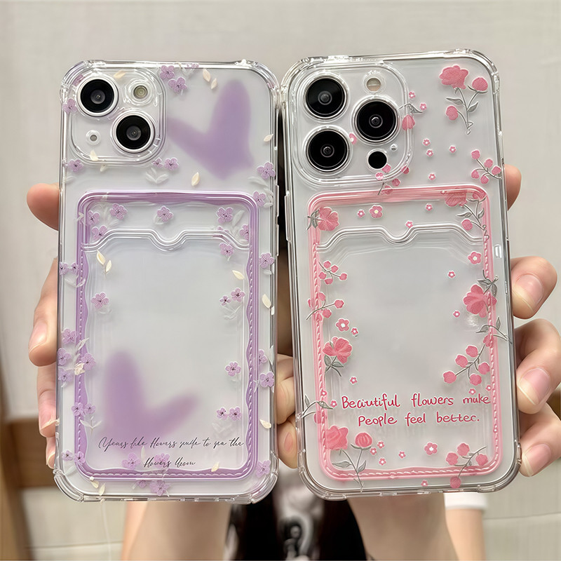 SAMSUNG ผีเสื้อผู้ถือบัตรสําหรับSamsung Galaxy S25 Ultra S24 S23 S21 S22 S20 Ultra Plus S24 FE A23 A