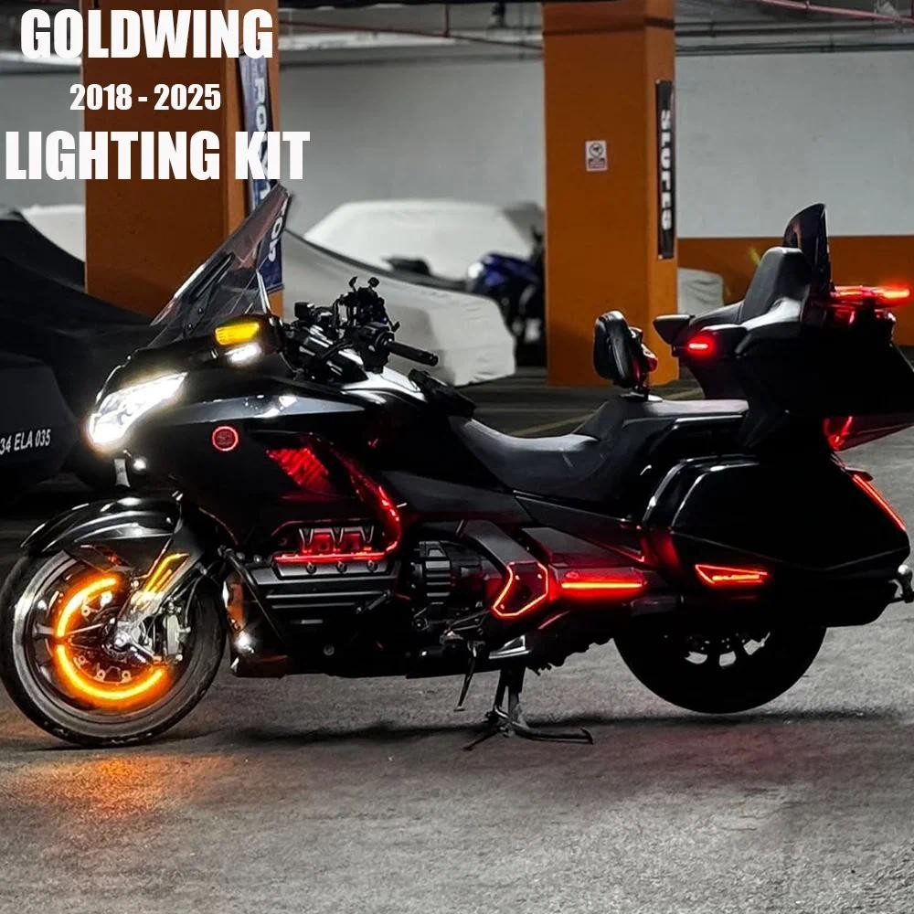 GOLDWING 2018 - 2025 ชุดไฟสําหรับ HONDA GOLD WING GL1800 แผงตกแต่ง LED Reflector ระบบไฟ LED Goldwing