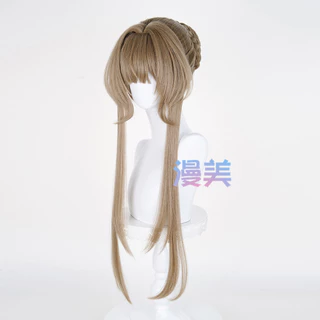 【Manmei】Genshin Impact Sandrone Cosplay Wig 75cm Long Warm Brown Heat-Resistant Synthetic Hair