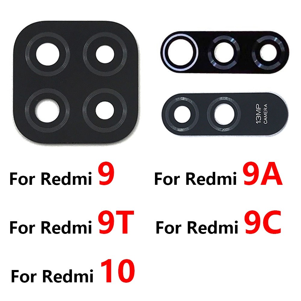 เลนส์กระจกกล้องหลังใหม่สําหรับ Xiaomi Redmi 9 9A 9C 9T10 Redmi10 พร้อมกาว