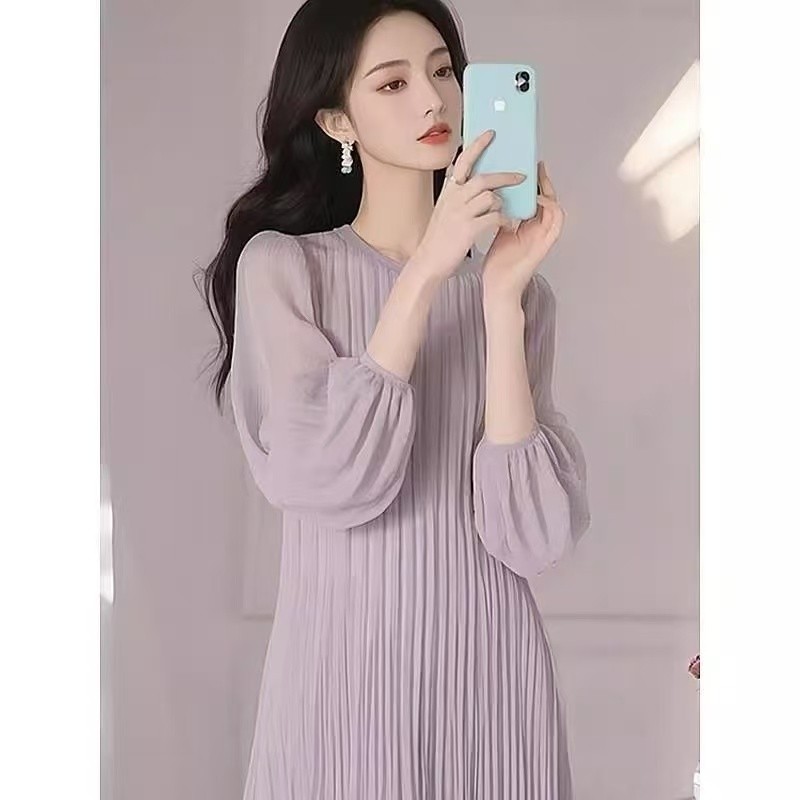 กระโปรงชีฟองยาวสีฟ้าหรูหราสไตล์แฟรี้ยน XYJ ปี 2025 - รูปที่ 6