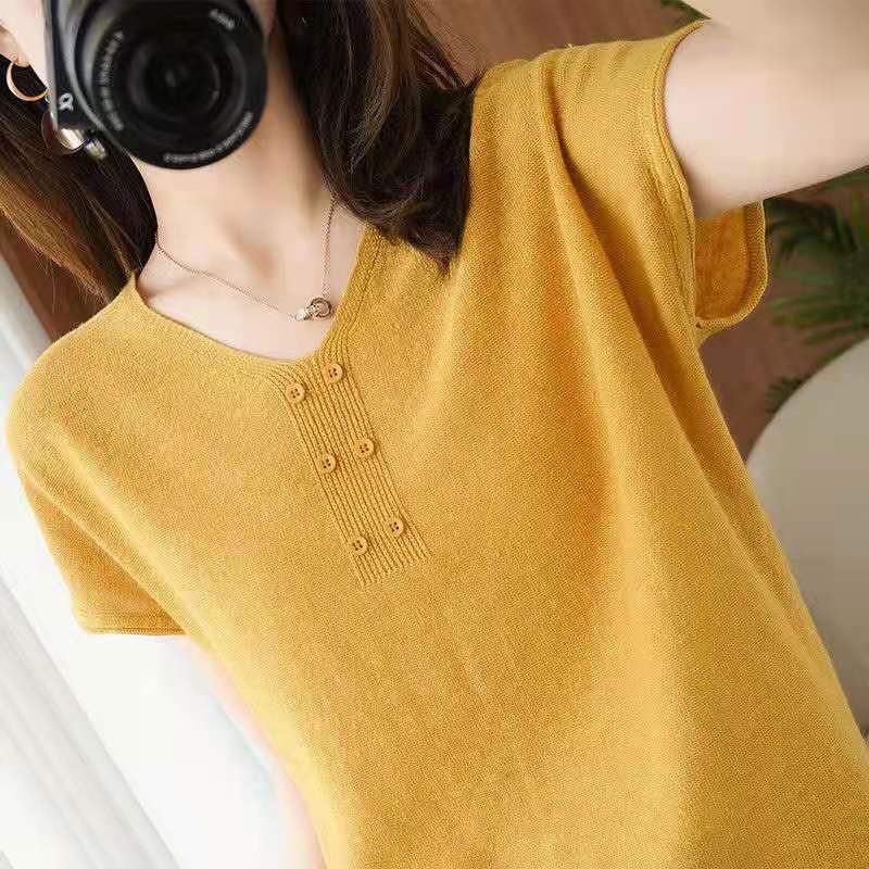 เสื้อสเวตเตอร์แขนสั้นสำหรับฤดูร้อน