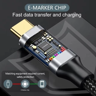 USB C 3.1 PD100W 10Gbps 4K 60HZ ไนลอนถักสายชาร์จข้อมูลประเภท C ถึง Type C สายสําหรับ MacBook แล็ปท็อปโทรศัพท์มือถือแท็บเล็ต