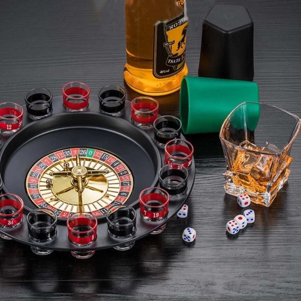 16Shot/1SET Roulette Wheel สําหรับเกมดื่มสําหรับผู้ใหญ่/Roulette Wheel เกมดื่ม