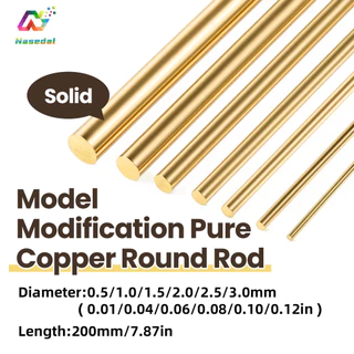 Nasedal 0.5 มม.-3.0 มม.ทองเหลือง Rod Model Building เครื่องมือรุ่น Fixing Rod สําหรับ Gundam ทหาร DIY ทําเครื่องมือฮาร์ดแวร์ที่ทนทาน