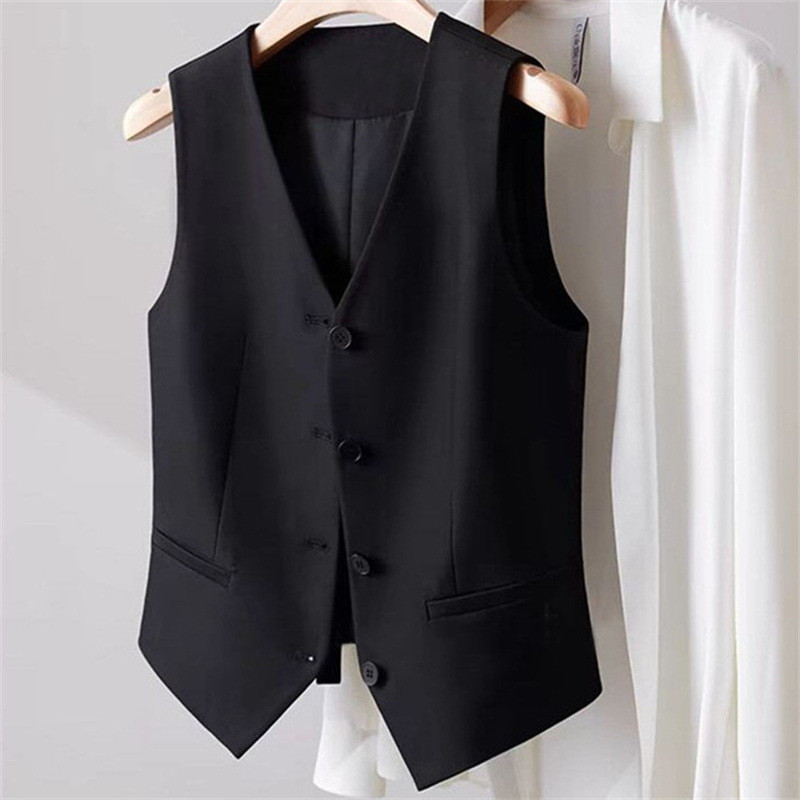 Suit vest, women's vest, new blouse, slim sleeveless short waistcoat