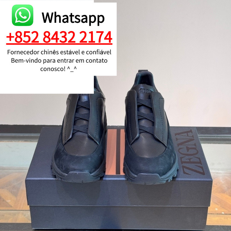 Zegna2025 รองเท้าผ้าใบแฟชั่นลําลองสําหรับผู้ชายสไตล์ใหม่รองเท้าเทนนิส