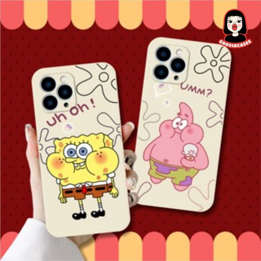 เลนส์ PROTECTOR PRINTING SPONGEBOB เคส redmi note 7 8 pro 9 pro 12 a1 2022 realme c63 c61 7 12c 9i c