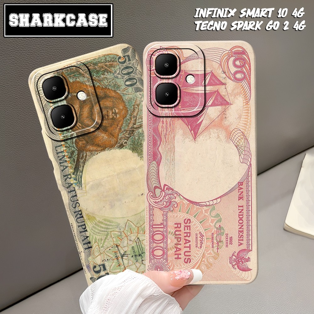 HP Infinix Smart 10 4G 2025 / Tecno Spark GO 2 4G เคสมือถือ Old School Money Motif - เคสโทรศัพท์มือถ