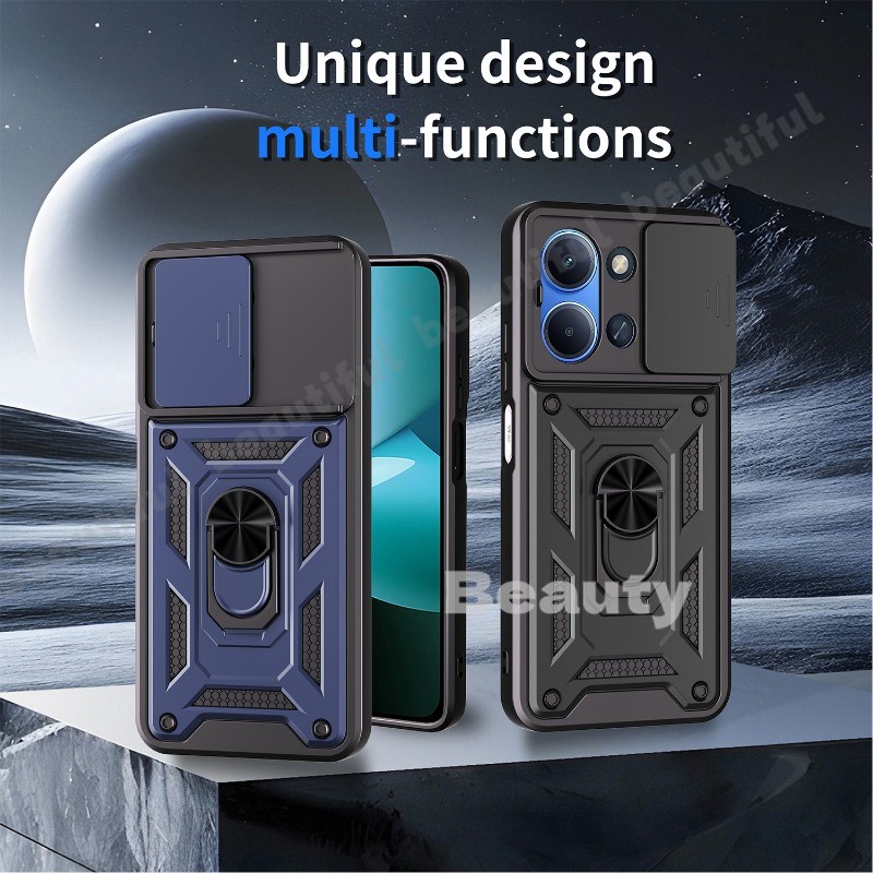 ปลอกสําหรับ Redmi 15C 15 C MI15 MI15C 5G 4G 2025 ใหม่กันกระแทกเคสโทรศัพท์เกราะแหวนวงเล็บ Stent Push 