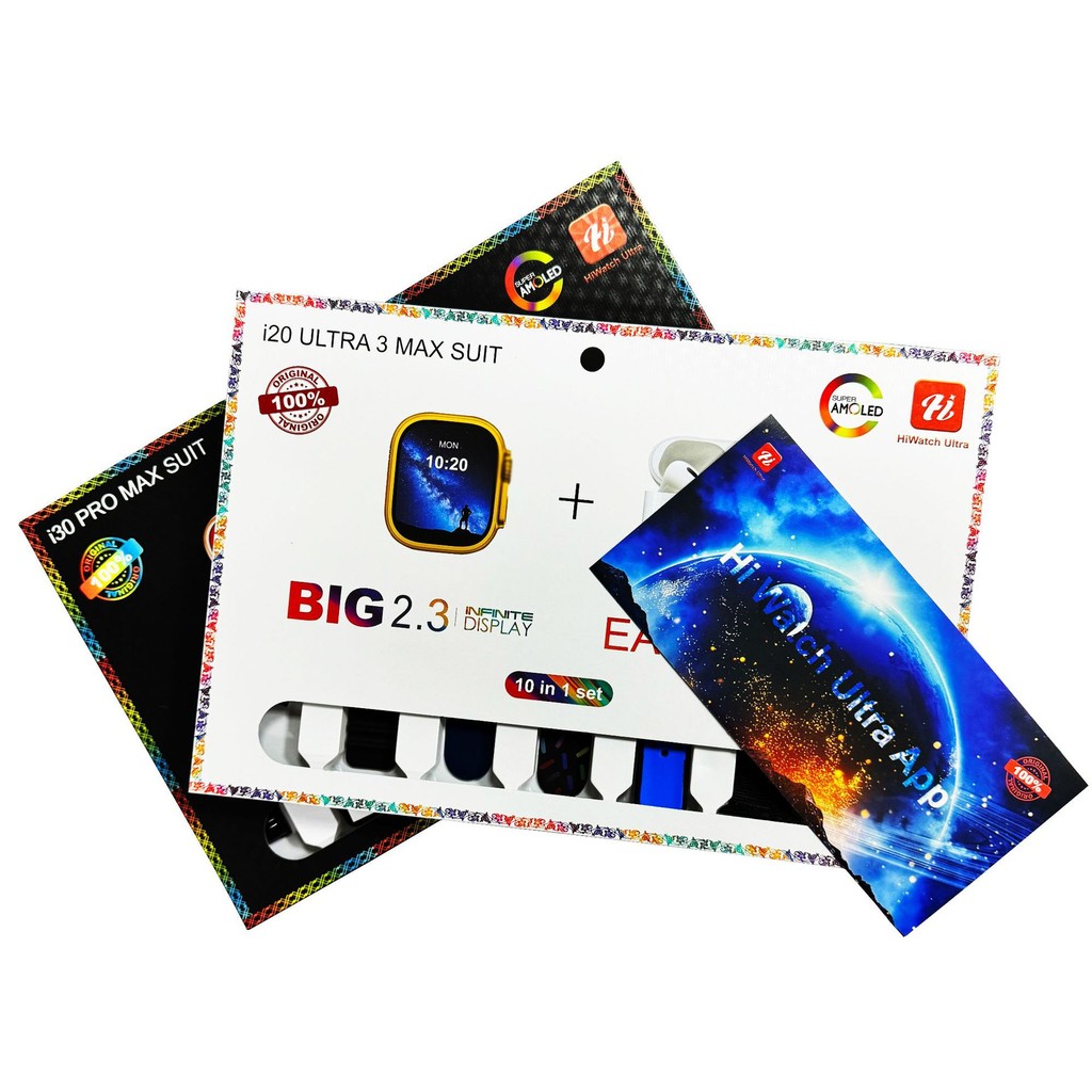 Cross-Border ขายดี i20 Ultra3 Max Bluetooth Call 10in1 พร้อมชุดหูฟังบลูทูธ Multi-Strap Set