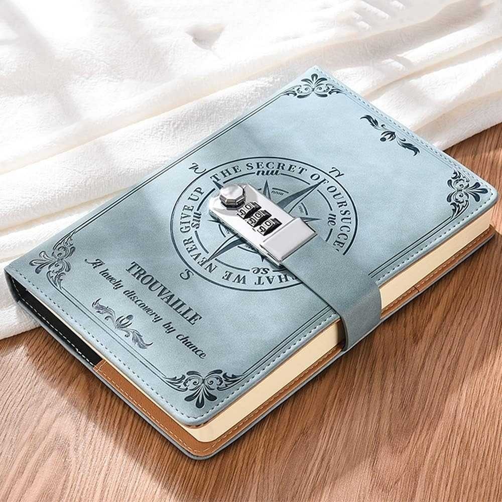 Toddi Leather Diary Journal Book 200 Grid A5 มีตัวล็อค - TD22