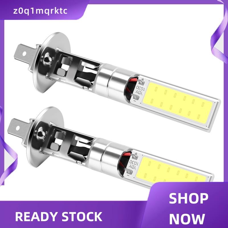z0q1mqrktc 2X H1 Xenon สีขาว 6000K 7.5W COB LED SMD DRL ขับรถหมอกลําแสงหัวหลอดไฟ
