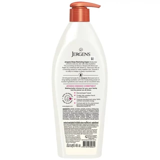 Jergens เจอร์เกนส์ ออยล์-อินฟิวส์ ดีพ รีสโตร์ริ่ง อาร์แกน 24-Hour มอยส์เจอไรเซอร์ 496 มล.