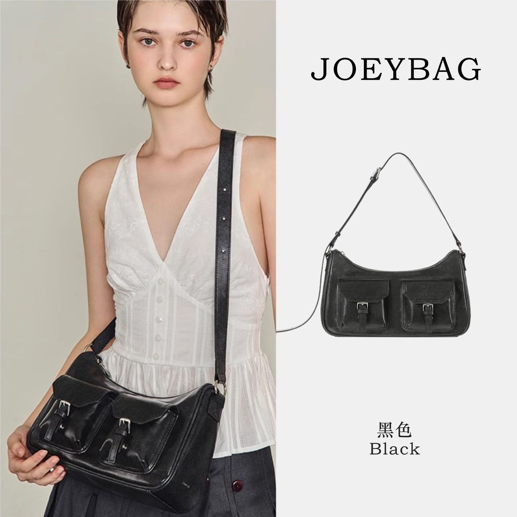 เกาหลีขาตั้ง Mini JOEY BAG JOEY กระเป๋าไหล่กระเป๋ารถจักรยานยนต์ Commuter ความจุขนาดใหญ่ Diagonal Und