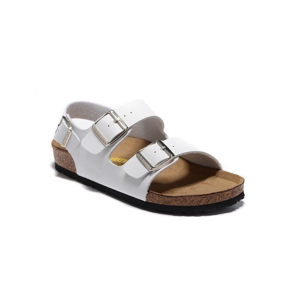 Birkenstock Suite รองเท้าแตะกันลื่นคู่หนังไมโครไฟเบอร์แฟชั่นบุรุษและผู้หญิงภายใต้ 2 Euro idbo