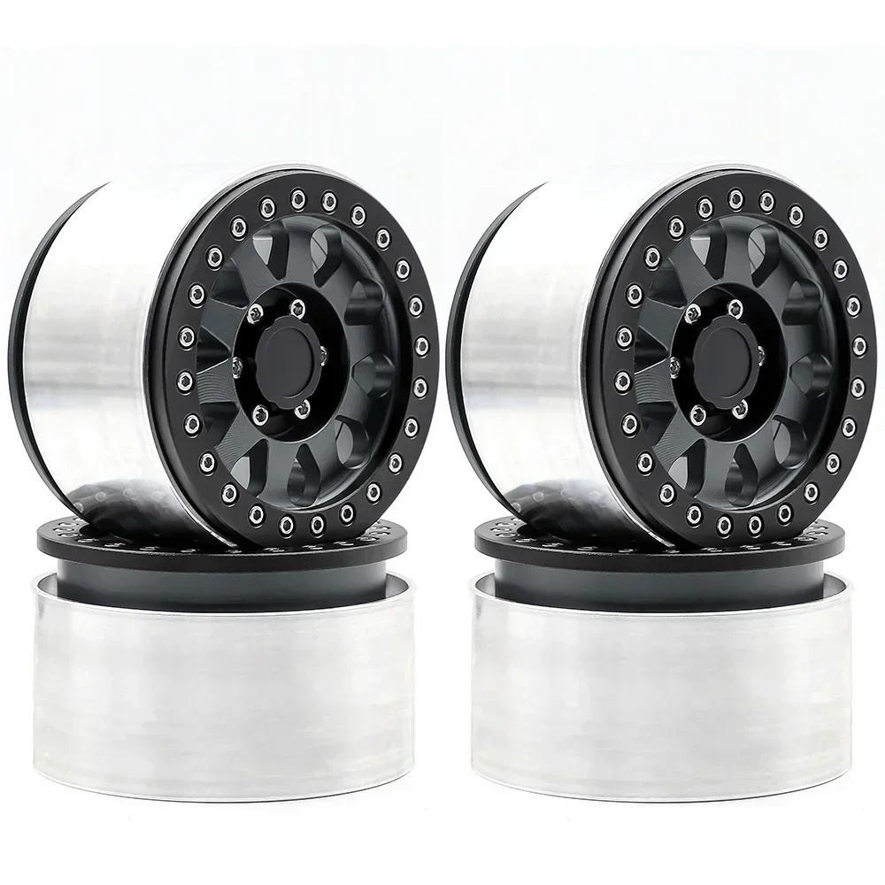 Rc jeep CNC อลูมิเนียม 2.9 "Beadlock ล้อ Hub Rim สําหรับ 1/6 RC Crawler รถ Axial SCX6 Jeep JLU Wrang