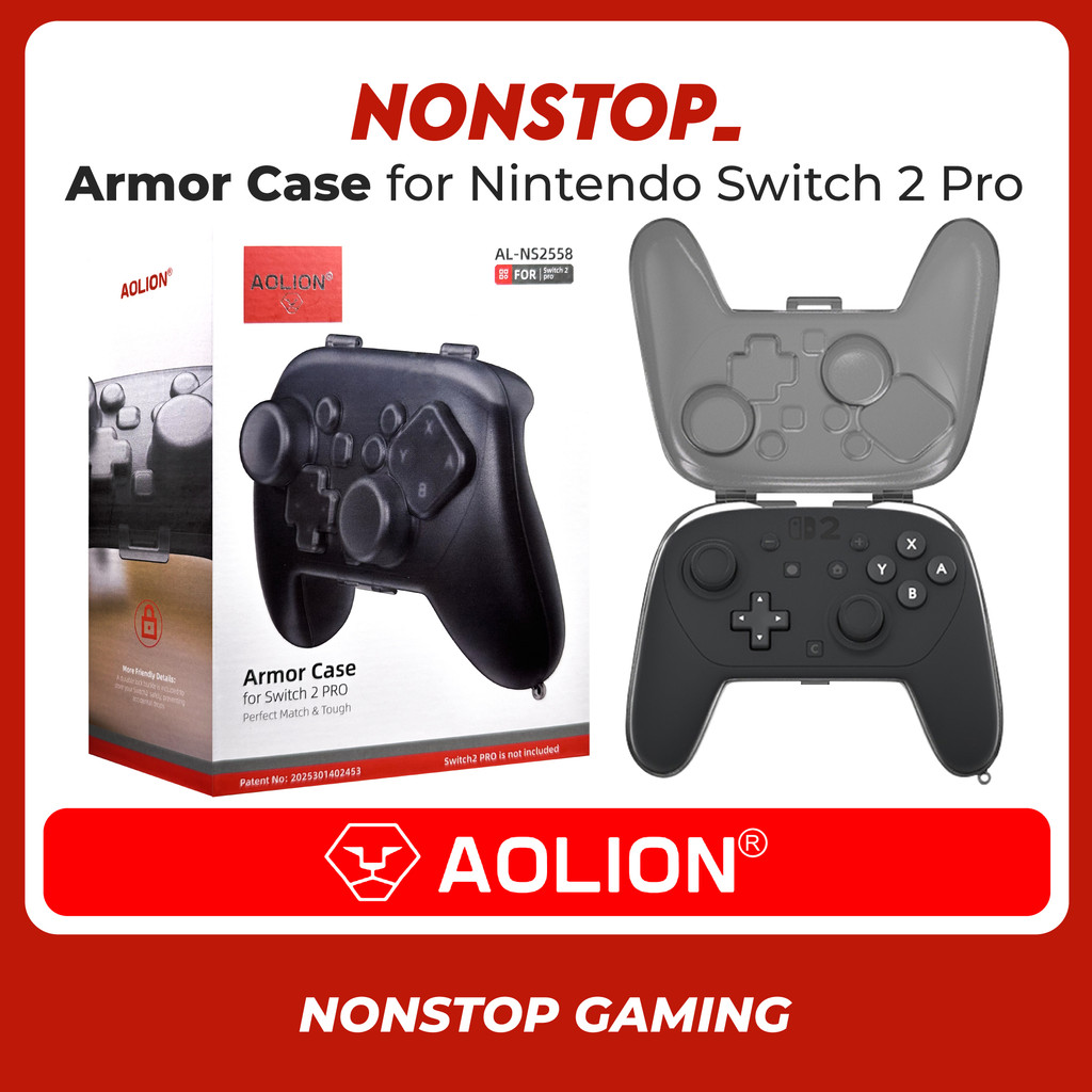 AOLION เคสป้องกันโปร่งใส Hard Shell สําหรับ Nintendo Switch 2 Pro Controller AL-NS2558