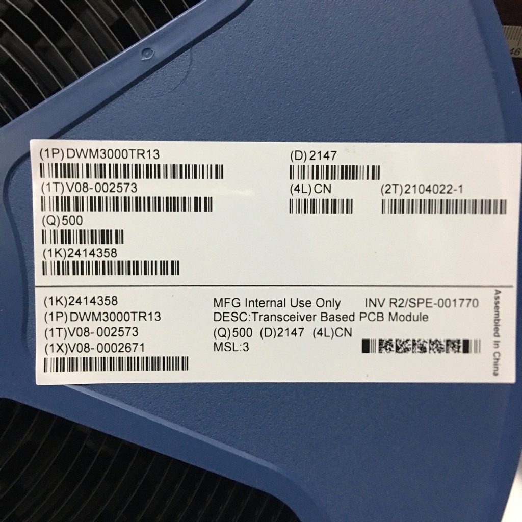 ยี่ห้อใหม่ DWM3000 DWM3000TR Qorvo RF โมดูลนําเข้า Original Ready Stock สามารถยิงได้โดยตรง