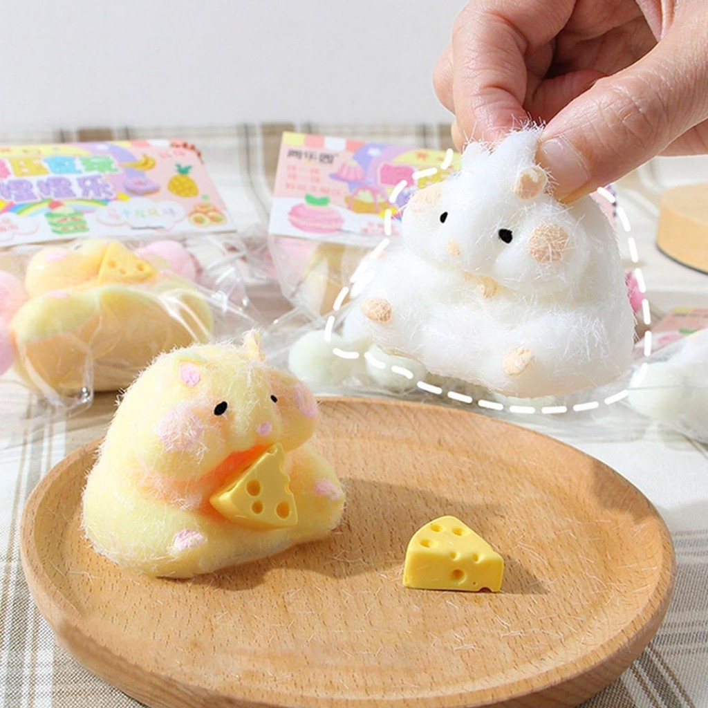Taba Cat Hamster Squishy ของเล่นบีบสกุชชี่ Pinch Family Squishy Fidget ของเล่น Squishy เหมาะสำหรับเด