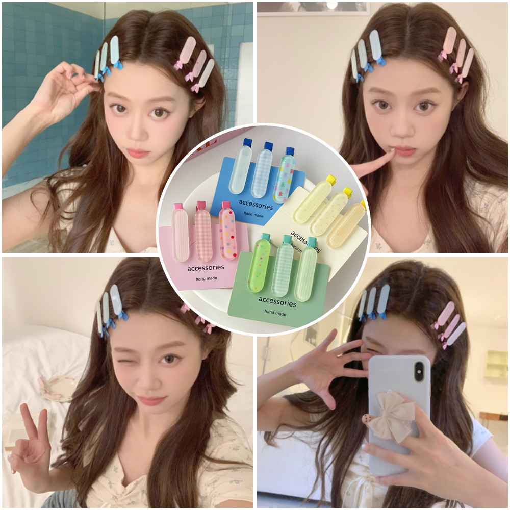 เจลลี่สีโบว์ลายสก๊อตดอกไม้กระต่ายกิ๊บสาวหัวใจแต่งหน้าคลิปผมหักเรียบคลิปอุปกรณ์ผม – โปรปัง